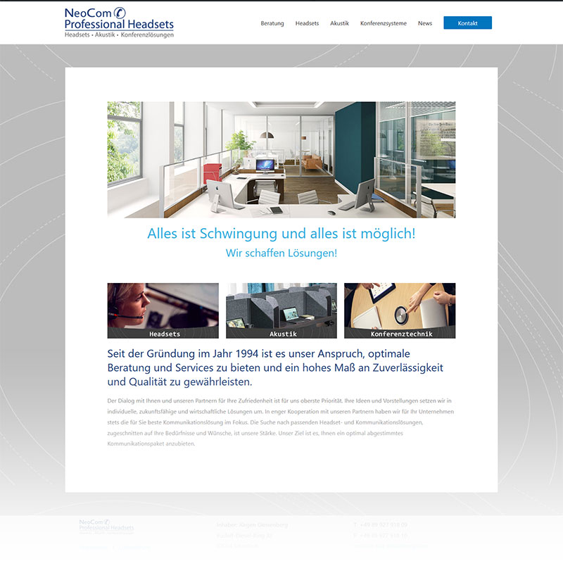 Neue Webseite NeoCom